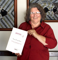 Maria Thoumine with GAAMA certificate